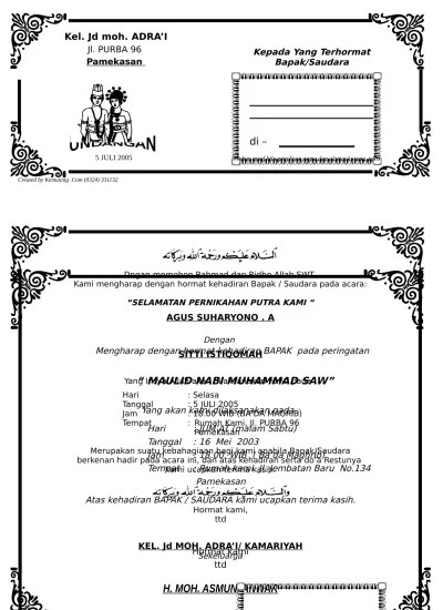 24+ desain undangan pernikahan doc, spesial! Undangan Walimatul Ursy