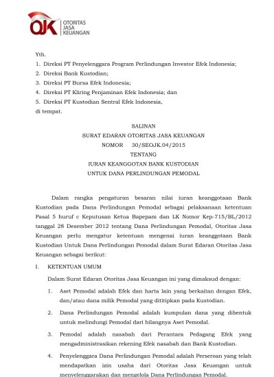 Prinsip 1 meningkatkan nilai penyelenggaraan rapat umum pemegang saham (rups). Dpm1 Ojk Beranda 30 Seojk 04 2015
