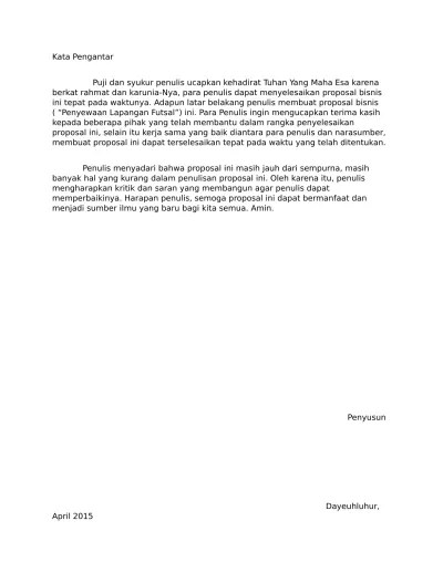 Melaksanakan anggaran dasar dan anggaran rumah tangga pssi. Contoh Proposal Turnamen Futsal Indonesia