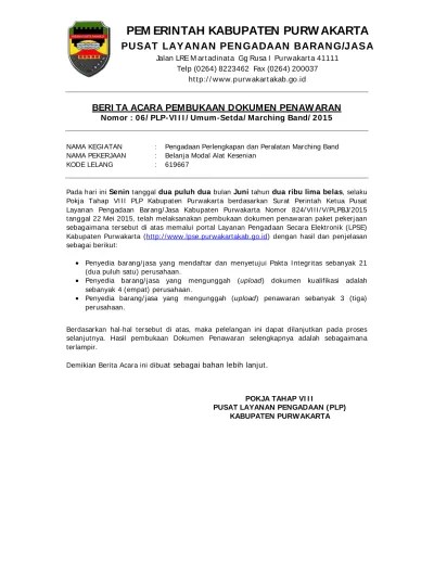 Maka dengan ini kami mengajukan proposal pengadaan alat drum band sebagai . Top Pdf Proposal Pengadaan Alat Alat Marching Band Di Sekolah 123dok Com