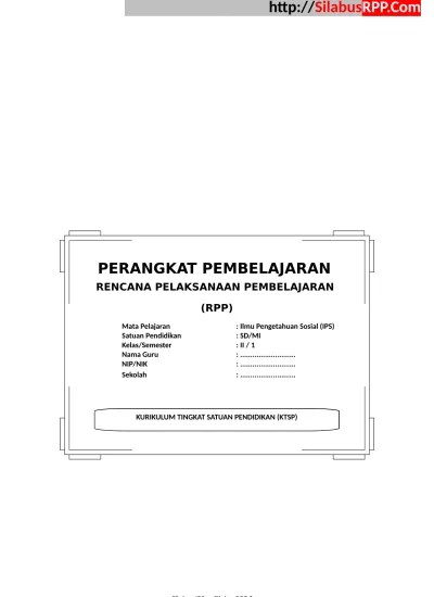 Jadi seorang guru kelas memanglah tidak gampang sebab wajib dihadapkan dengan banyak tantangan . Rpp Ips Sd Mi Kelas 3 Silabusrpp