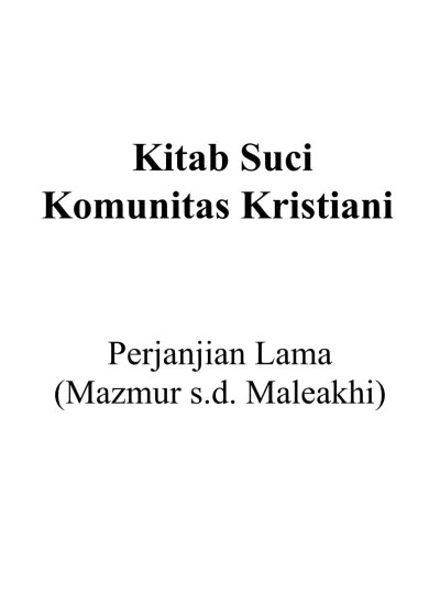 2002 KSKK PL Mazmur Maleakhi