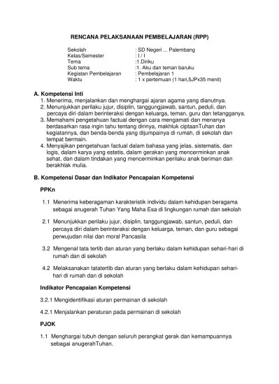 Bukan hanya prestasi akademiknya yang mentereng, melainkan juga lingkungan sekolahnya yang . Model Rpp Pendidikan Agama Khonghucu Kls Vii