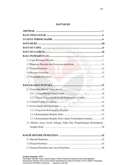 Pengertian metode lain dalam suatu situs mengenai . S Sej 0802647 Table Of Content