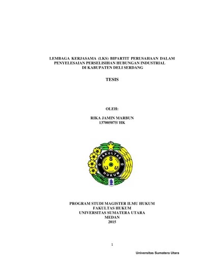 Lembaga kerjasama (lks) bipartit perusahaan dalam penyelesaian perselisihan hubungan industrial di kabupaten deli serdang. Lembaga Kerjasama Lks Bipartit Perusahaan Dalam Penyelesaian Perselisihan Hubungan Industrial Di Kabupaten Deli Serdang