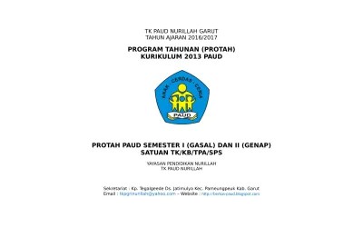 Maybe you would like to learn more about one of these? Top Pdf Contoh Program Tahunan Paud Kurikulum 2013 123dok Com