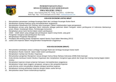 Menamai sistem ekonomi yang berlaku di indonesia. Top Pdf 20160528 Kisikisi Soal Ekonomi Kelas X 123dok Com