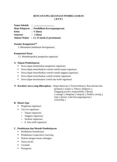 Pelaksanaan pembelajaran (rpp) pkn selama kegiatan pembelajaran. Top Pdf Silabus Kurikulum 2013 Pkn Kelas 5 Sd Mi Terbaru Silabus Pkn Kls 5 123dok Com