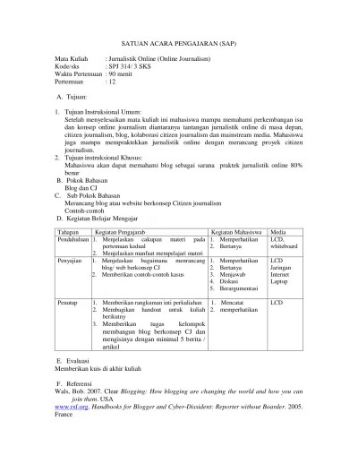 Minat menjadi jurnalis media online pada mahasiswa. Top Pdf Sap Jurnalistik Online Pertemuan Ke 12 Diponegoro University Institutional Repository Undip Ir 123dok Com