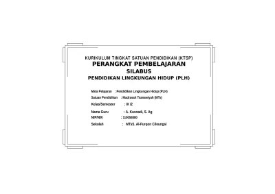 Rpp Plh Smp Ktsp Semester 1 Dan 2 Lengkap Dengan Perangkat Lainnya Kelas Viii Kumpulan Arsip Sekolah 3 Prosem 1 