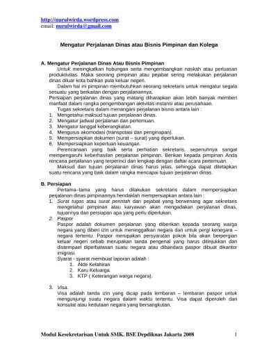 Lihat contoh surat perjalanan dinas perusahaan doc terlengkap. 9 Mengatur Perjalanan Dinas Atau Bisnis Pimpinan Dan Kolega