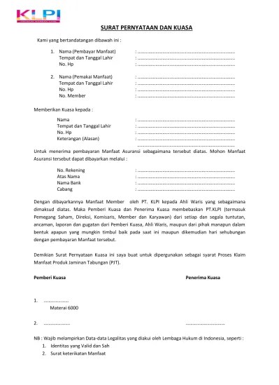 Dalam hal ini memilih tempat domisili atau kediaman hukum di kantor kuasanya. Surat Keterangan Ahli Waris 1