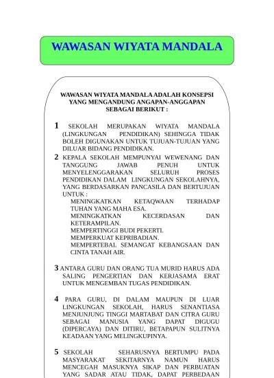 Download Bahan Wawasan Wiyata Mandala Ppt Sch Paperplane 