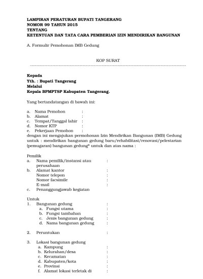 Atas kop surat perusahaan dan di cap perusahaan) (download format dokumen disini) 276 Contoh Surat Pernyataan Permohonan Izin Mendirikan Bangunan Imb Format Word Doc
