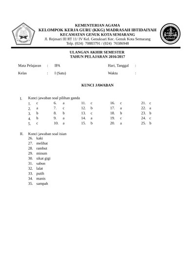 Lurus ke belakang kunci jawaban room iii 1. Kunci Jawaban Pjok Kelas 4