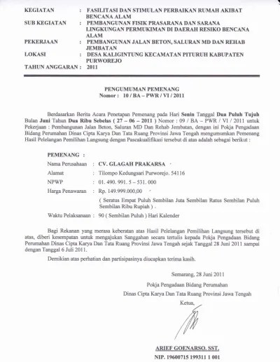 Juara 1 olimpiade mipa tingkat karisidenan kediri pada bulan desember . Kalender Jawa 22 Juni 1989