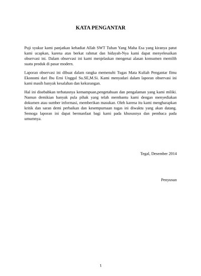 Agar lebih jelas, yuk kita lihat contoh dan penjelasannya. Top Pdf Laporan Observasi Sosial Ekonomi Masyara 123dok Com