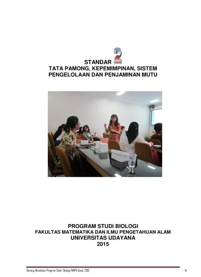 Terdapat dokumen yang disusun oleh program studi mencakup kebijakan, peraturan, dan pedoman yang. Standar Tata Pamong Kepemimpinan Sistem Pengelolaan Dan Penjaminan Mutu