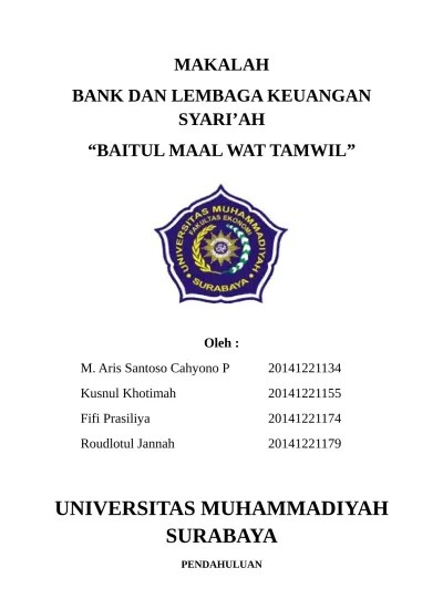 Pemerintah mendorong perbankan syariah untuk lebih bekerjasama dengan lembaga keuangan mikro syariah. Top Pdf Bank Dan Lembaga Keuangan Syariah 1 123dok Com
