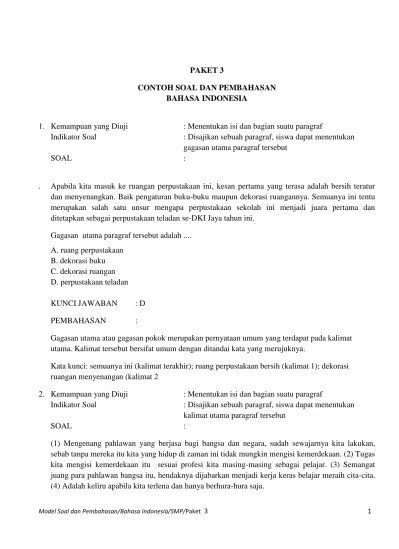 Contoh Soal Menyusun Kalimat Acak Menjadi Paragraf Bahasa Inggris Barisan Contoh 