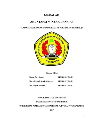 Salah satu contoh gapoktan yang dianggap berhasil dalam mengelola dana yang. Makalah Akuntansi Minyak Dan Gas Laporan