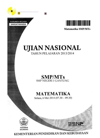 Mengenal apa itu lingkaran, mulai dari pengertian, . Top Pdf Soal Dan Pembahasan Un Matematika Smp 2014 Page 1 123dok Com