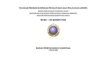Download contoh cover laporan desain sampul cover design cover. Pelayanan Hak Hak Atas Tanah Spopp 2 00 Komputer