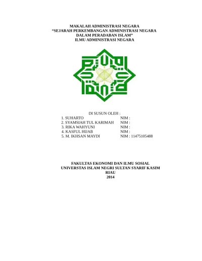 Jawab bagaimana perkembangan pen didikan madrasah di filipina. Top Pdf Sejarah Perkembangan Administrasi Negara Docx 123dok Com