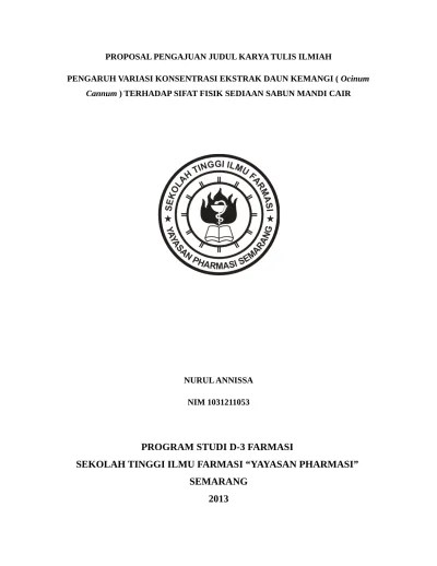 Download ratusan skripsi, tesis dan disertasi jurusan analis kesehatan hanya di. Contoh Judul Karya Tulis Ilmiah