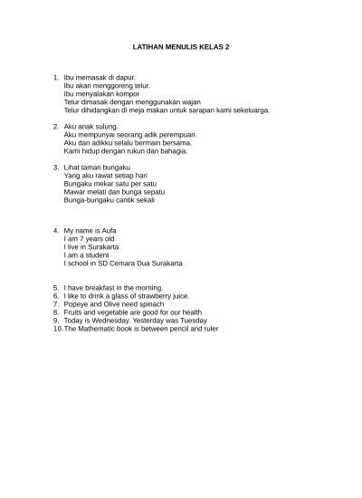 Sebutkan kata yang baik pada puisi taman bungaku, jawaban kelas 2 tema 5 halaman 34, 35, 37,. Top Pdf Latihan Menulis 123dok Com