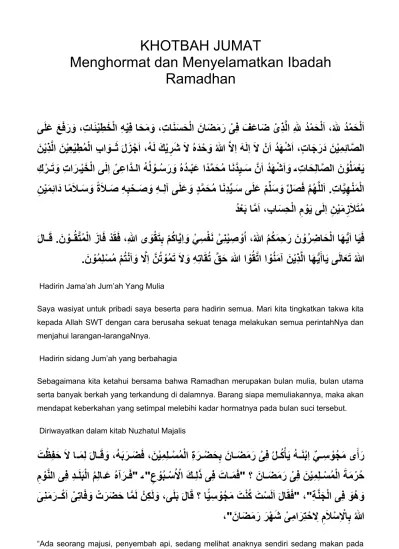 Last updated on march 28 2020 by tongkrongan islami. Top Pdf Khutbah Jum At 3 Semangat Mengenal Allah Di Bulan Ramadhan 123dok Com