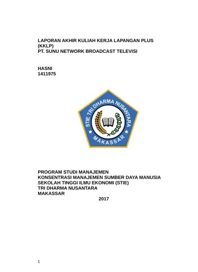 Khusus nya kegiatan kkl yang ada di jurusan manajemen informatika. Top Pdf Laporan Kuliah Kerja Lapangan Kkl Kegiat 123dok Com