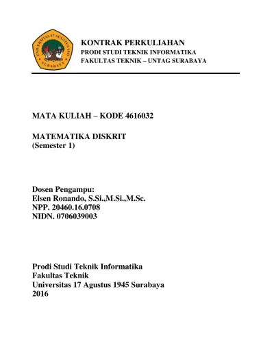 Mempelajari kalkulus sangat diperlukan sejumlah materi dasar matematika, seperti. Top Pdf Matematika Diskrit Teori Bilangan 123dok Com