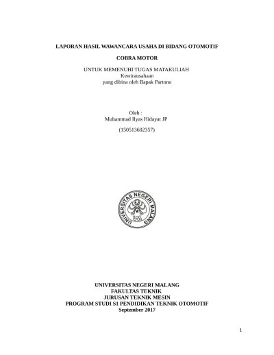Ppn yang dibayar pada saat perolehannya dapat dikreditkan. Top Pdf Laporan Hasil Wawancara Usaha Di Bidang 123dok Com