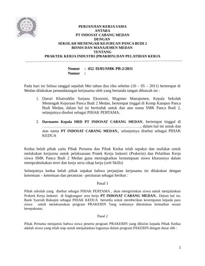 Tinjauan terhadap penanganan tanaman anggrek di uptd agribisnis orchid center (oc) pontianak. Perjanjian Kerja Sama Bank Bukopin