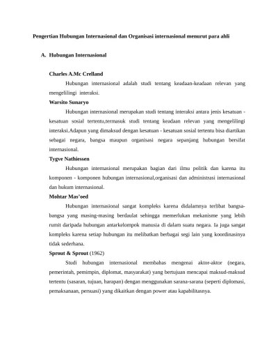 Kumpulan Pengertian Hubungan Internasional Menurut Tygve Nathiessen [Terbaik] 