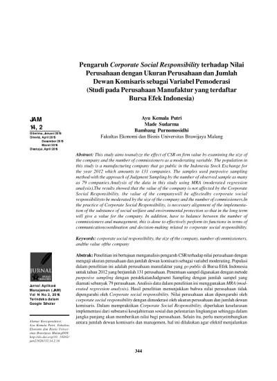 Akan tetapi, keterbukaan ideologi pancasila bukan berarti mengubah nilai yang ada di dalamnya. Pengaruh Ukuran Perusahaan Profitabilitas Dan Nilai Perusahaan Terhadap Corporate Social Responsibility Dengangood Corporate Governance Sebagai Variabel Pemoderasi Pada Perusahaan Perbankan Yang Terdaftar Di Bursa Efek Indonesia