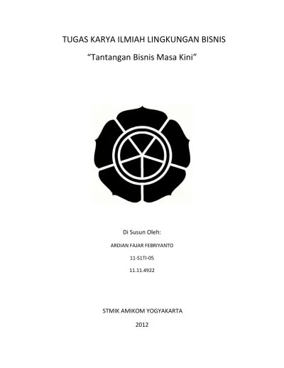 Untuk kenaikan pangkat dan jabatan guru diperlukan persyaratan publikasi karya ilmiah. Top Pdf Tugas Karya Ilmiah Lingkungan Bisnis 123dok Com