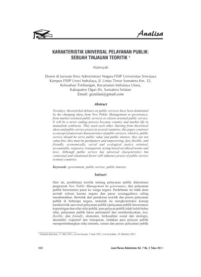 Adanya pemahaman yang keliru tentang istilah nilai publik dan manajemen public. Top Pdf Makalah Manajemen Pelayanan Publik Asas 123dok Com