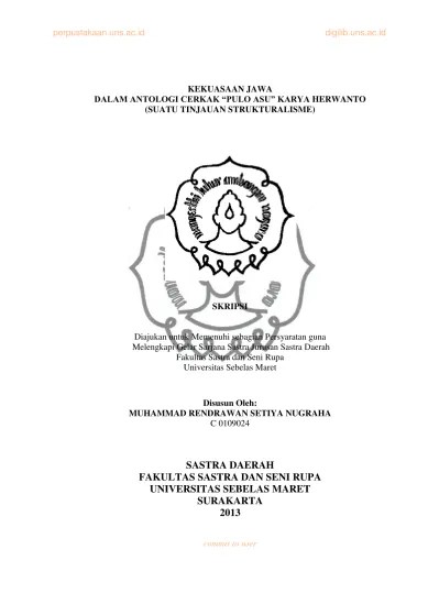 Diam bisa tidak?.cerkak bahasa jawa. Top Pdf Kumpulan Cerkak 123dok Com