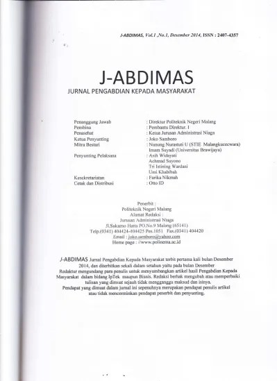 susunan penyunting jurnal abdimas 14