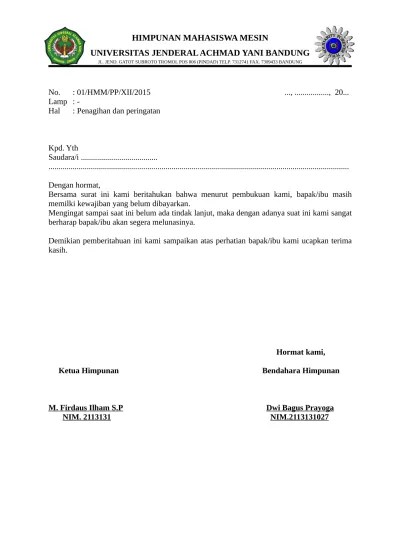 Bagaimana cara membuat surat peringatan (sp) kerja atau surat teguran dari perusahaan yang baik dan benar? Top Pdf Contoh Surat Peringatan Untuk Pns 123dok Com
