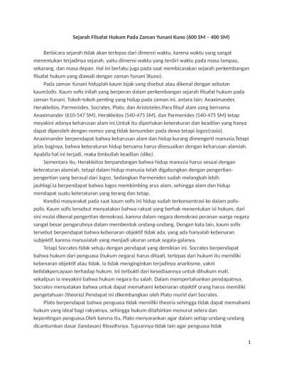 Pdf is a hugely popular format for documents simply because it is independent of the hardware or application used to create that file. Top Pdf Sejarah Filsafat Hukum Pada Zaman Yunani 123dok Com