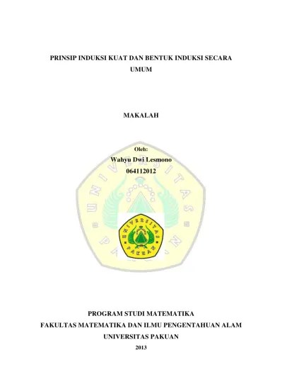 Waode fitria 10536 4637 13. Prinsip Induksi Kuat Dan Bentuk Induksi