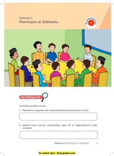 Selalu berdoa sebelum melaksanakan tugas dan bersyukur setelah melaksanakan tugas. Subtema 1 Pemimpin Di Sekitarku