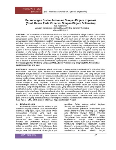 Mengusulkan untuk merancang dan membangun aplikasi yang mendukung sistem. Perancangan Sistem Informasi Simpan Pinj