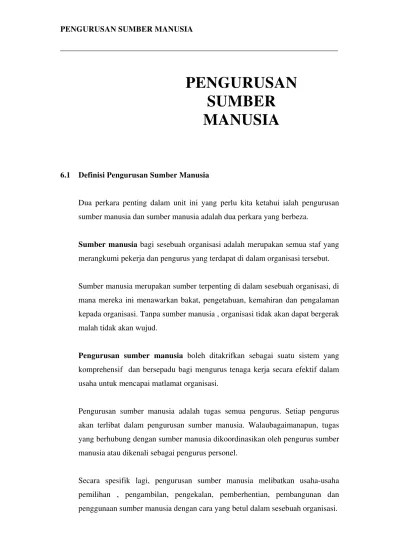 Pada masa ini terdapat banyak cabaran yang dihadapi oleh pengurusan sumber manusia dalam menuntut akan persekitaran kerja yang pantas. Top Pdf Pengurusan Sumber Manusia 123dok Com