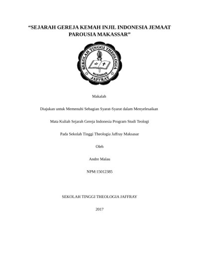 Makalah Sejarah Hkbp Pdf Diambil dari halaman 38-46.