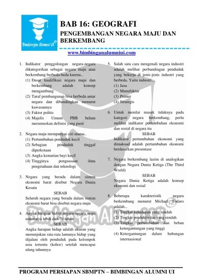 Selain itu, lincolin arsyad dalam konsep dan pengukuran  . Bab 16 Pengembangan Negara Maju Dan Berkembang
