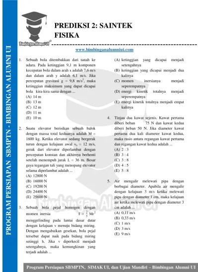 Simak ui/matematika dasar prediksi 2 . Soal Biologi Prediksi 1 Sbmptn 2018 Bimbingan Alumni Ui